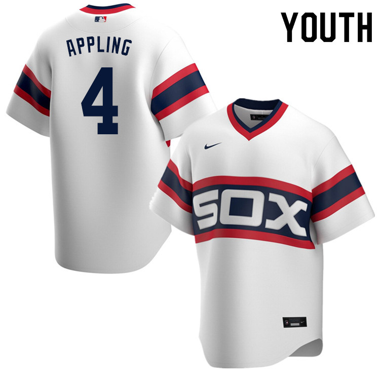 Nike Youth #4 Luke Appling Chicago White Sox Baseball Jerseys Sale-White